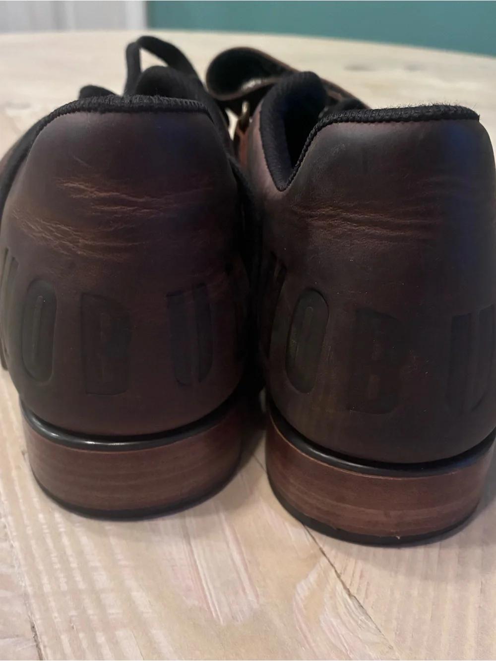 NOBULL Black Knit Lifting Shoes with Brown Strap - Picture 3 of 7